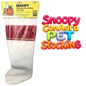 Vintage Snoopy Holiday Pet Stocking by ConAgra Pet Christmas Decor 1981
